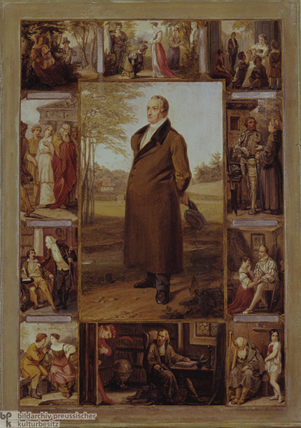 Goethe und seine Werke (um 1835) 